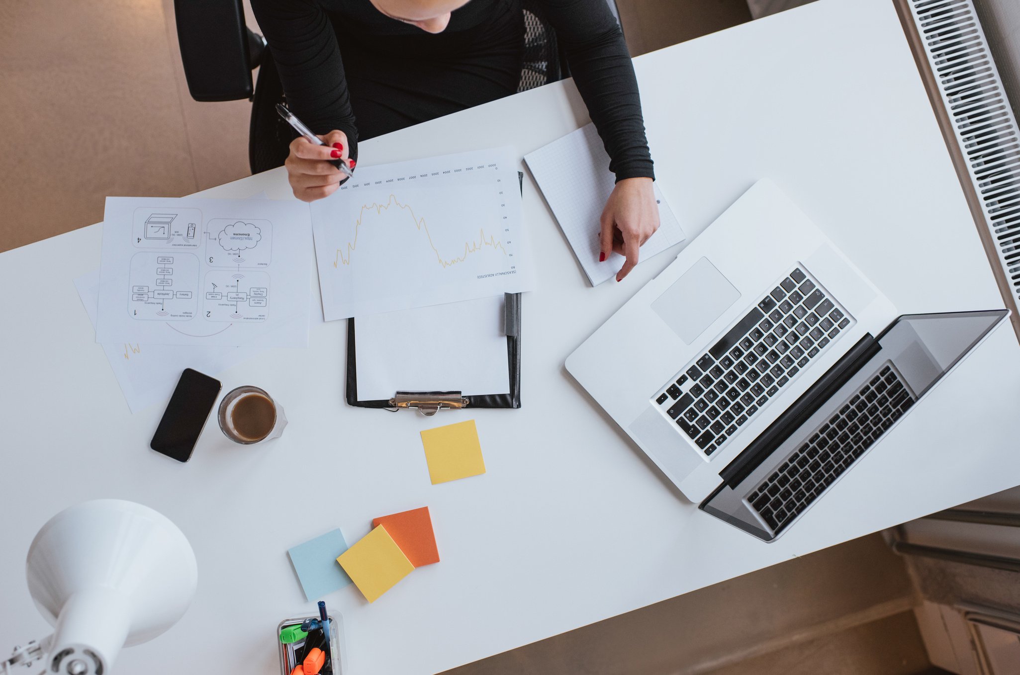 Woman Reviewing Financial Data